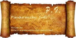 Pandureszku Ivó névjegykártya